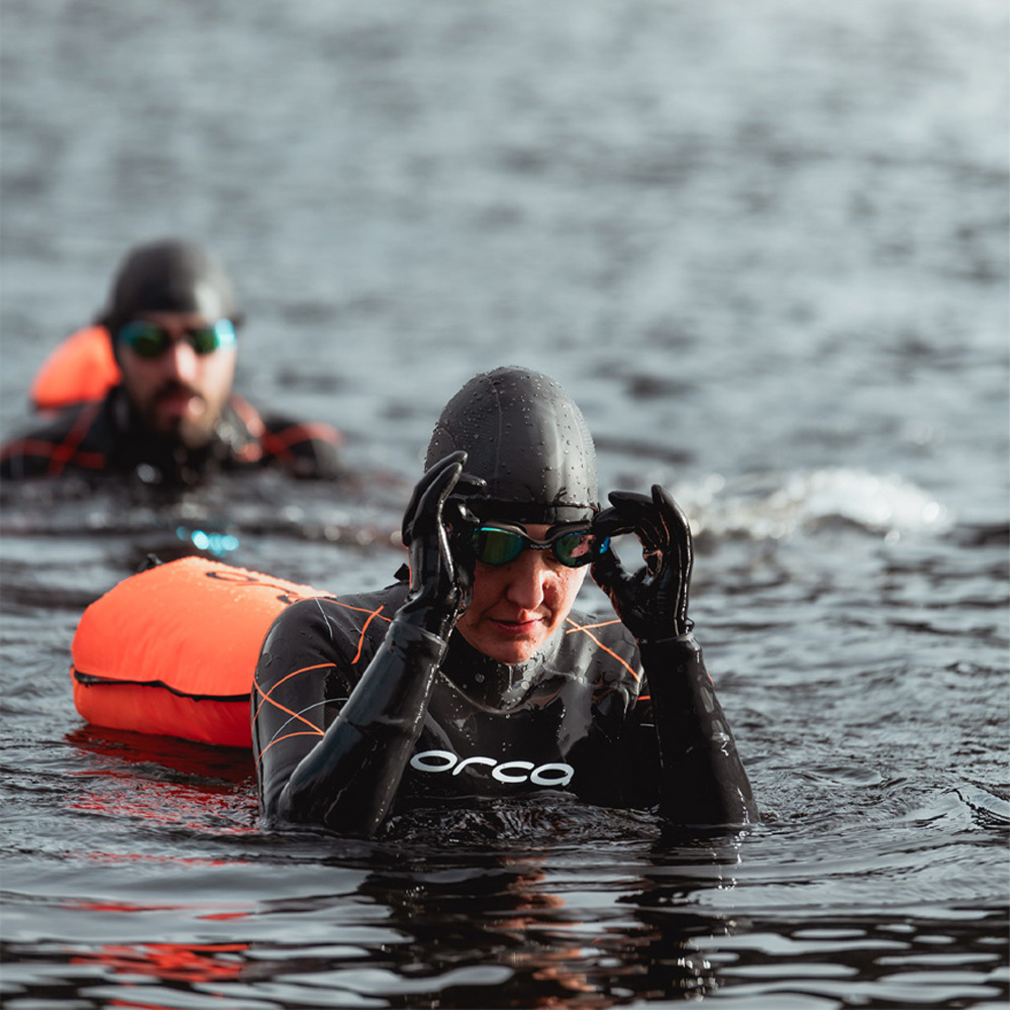 2024 Orca Womens 3mm Open Water Swim Gloves MA43TT01 Black Swimming